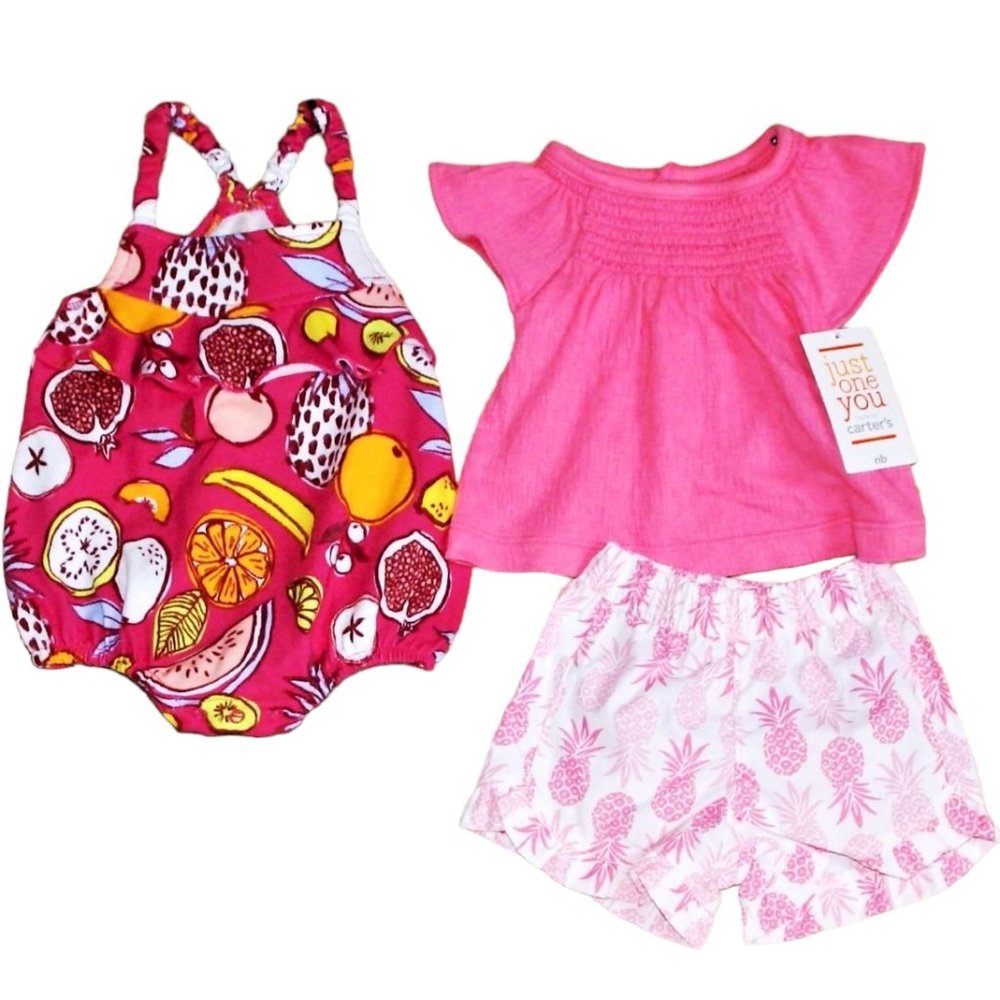 Newborn Baby Girl Shirt Shorts Romper